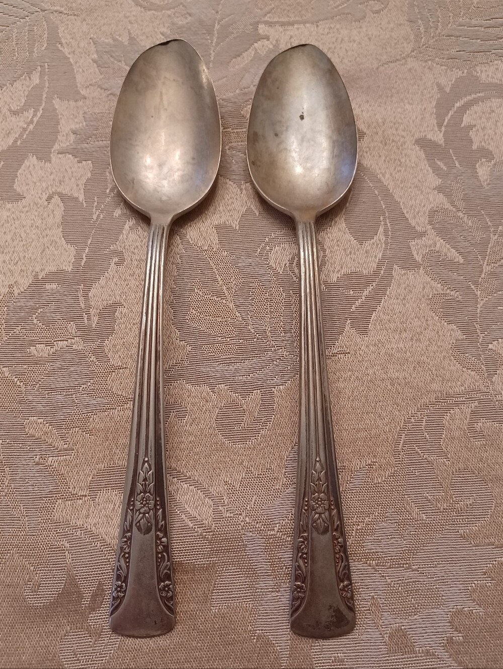 Antique International Silver Serving Spoons Camelia Silver Plate Silverware